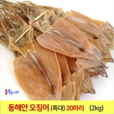 [포항 죽도시장] 동해안 일반 오징어 (특大) 20마리 (2kg내외) 마른 오징어